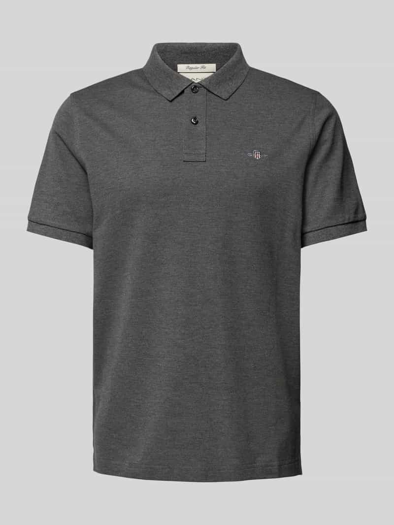 Gant Regular fit poloshirt met labelstitching