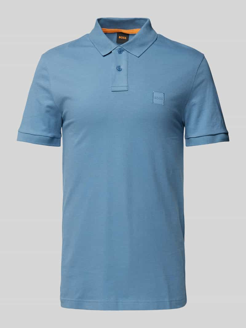 Boss Orange Poloshirt met labeldetail, model 'Passenger'