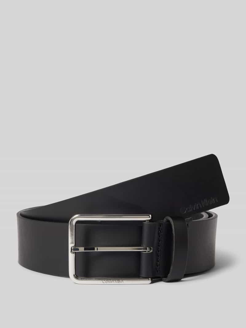 CK Calvin Klein Riem van buffelleer met doornsluiting