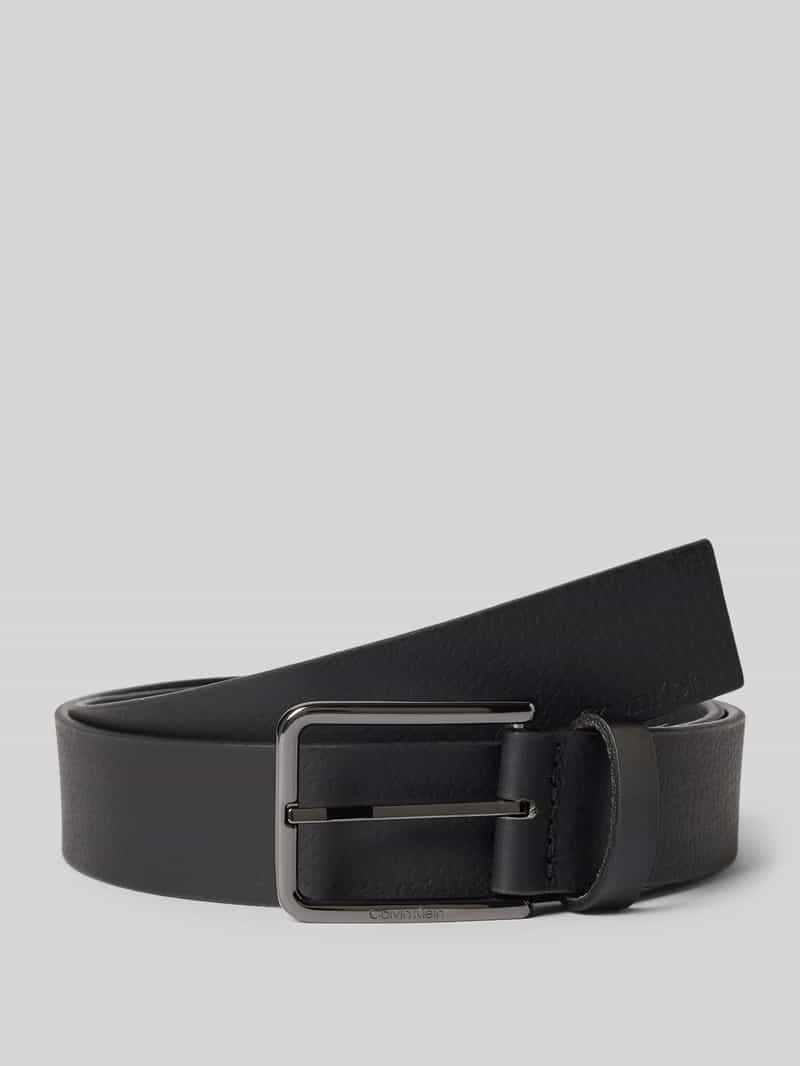 CK Calvin Klein Leren riem van buffelleer met doornsluiting