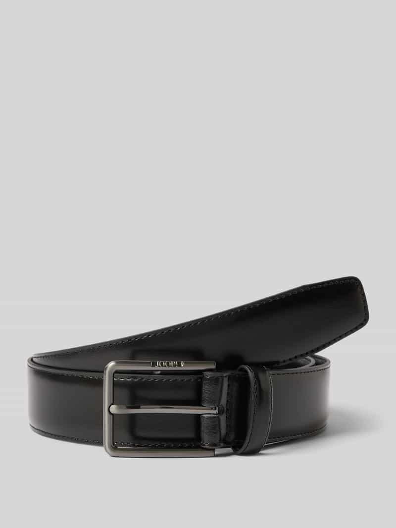 JOOP! Collection Leren riem met doorgestikte naden