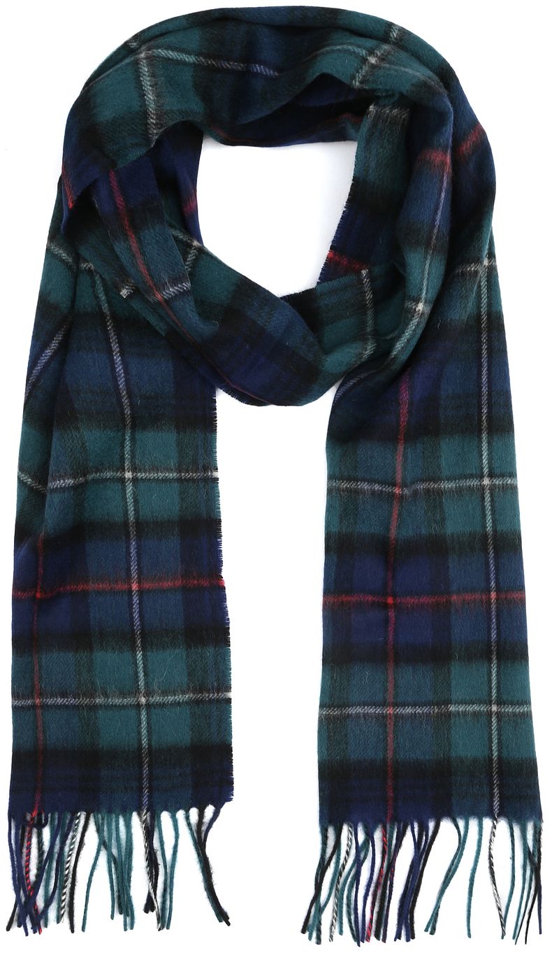 Barbour Sjaal Tartan Mckenzie Wol Donkergroen -