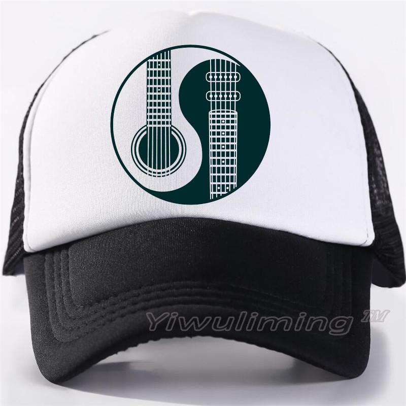 91510107MAC1P63Q47 Akoestische Gitaar Vrachtwagens Jeugd Mesh Hoeden Honkbal Trucker Cap Papa Hoed Zomer Baseball Cap Netto Hoed Cap Vrachtwagenchauffeur Cap Ademend Adjustable