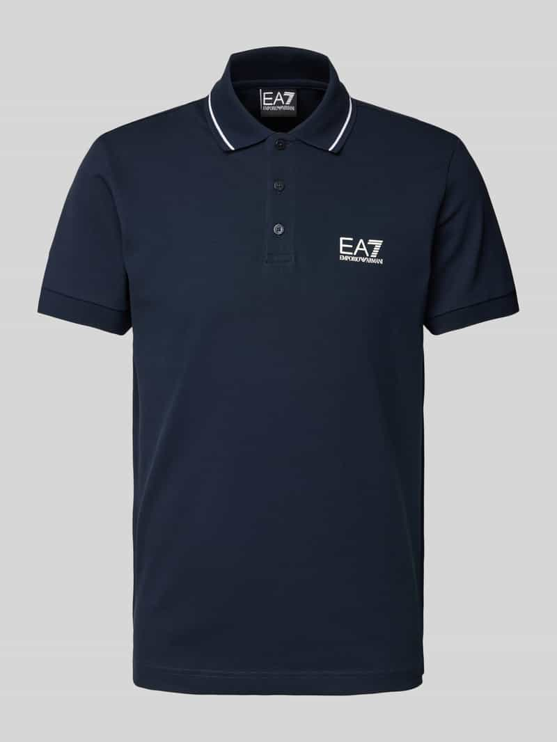 EA7 Emporio Armani Slim fit poloshirt met labelprint, model 'TRAIN CORE'