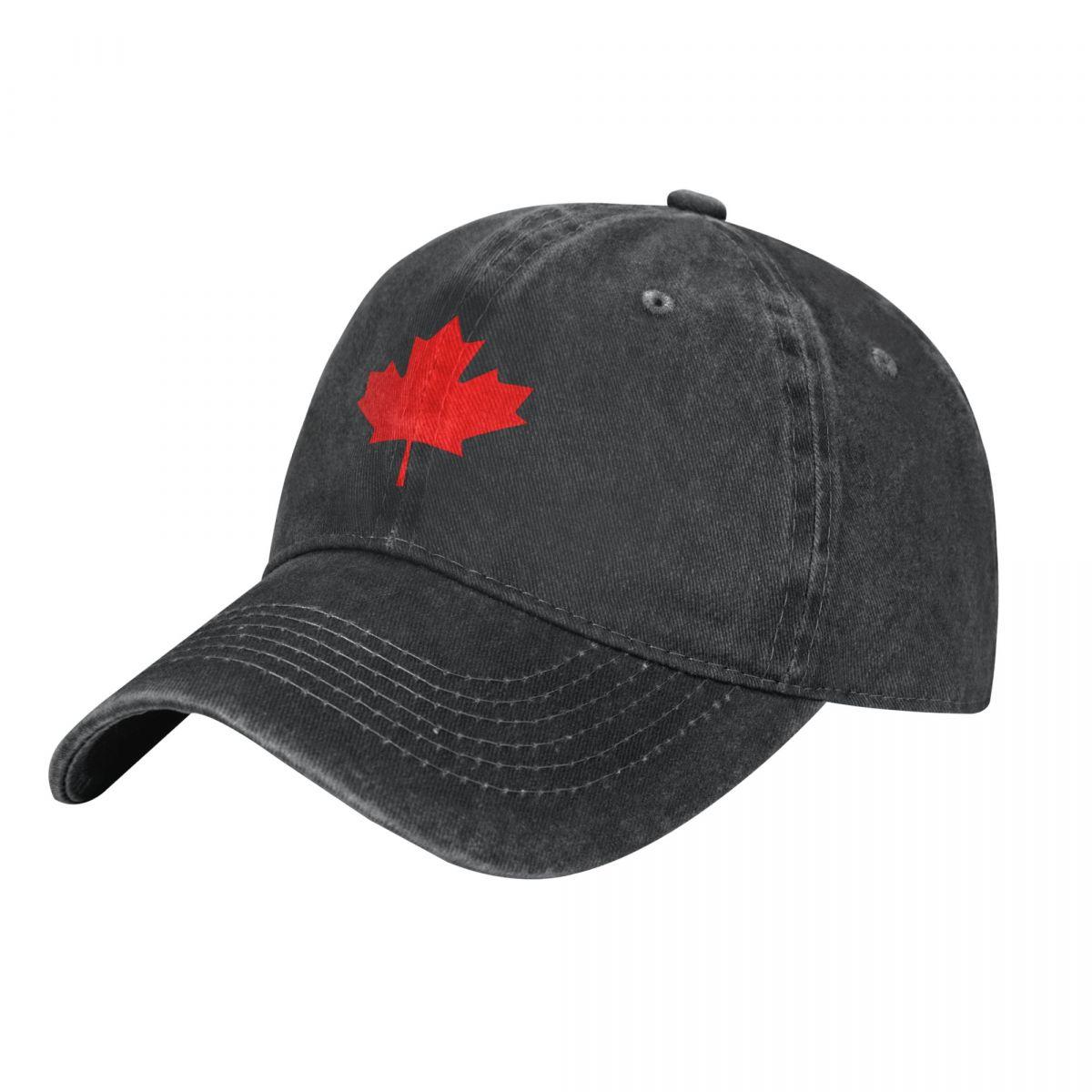 91510107MAC1P63Q47 Esdoornblad embleem van Canada Cadeau voor Canadese pet Cowboyhoed Balpet hoeden voor vrouwen Mannen