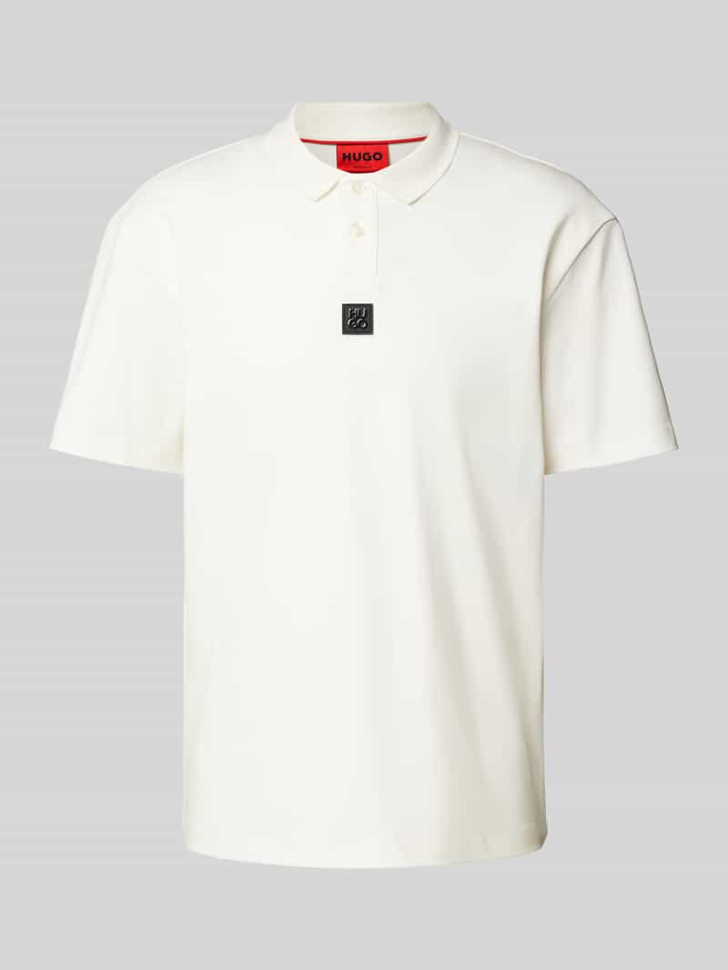 HUGO Poloshirt met labelpatch, model 'Deabono'