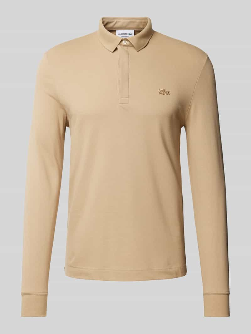 Lacoste Regular fit poloshirt in design met lange mouwen