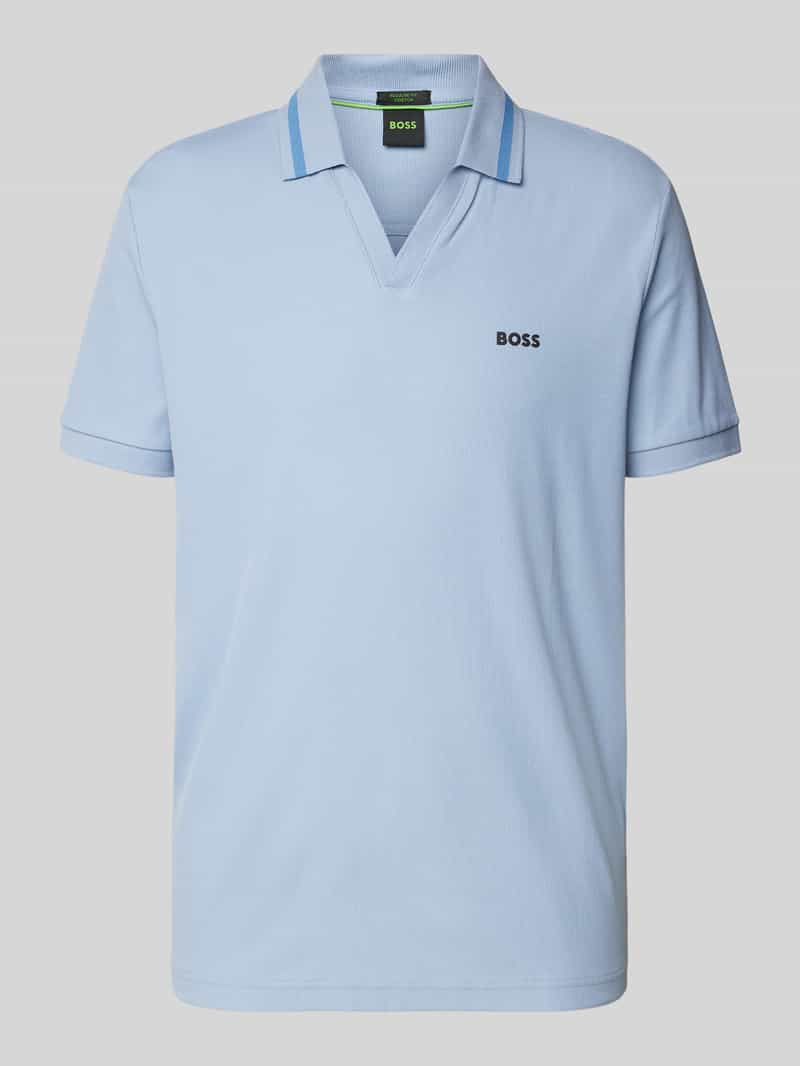 BOSS Green Poloshirt met labelprint