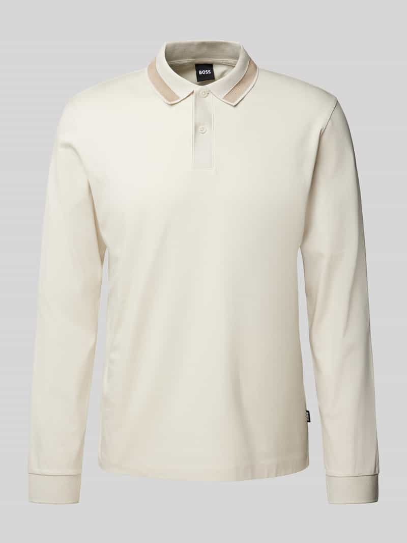 Boss Poloshirt met labeldetail, model 'Pleins'