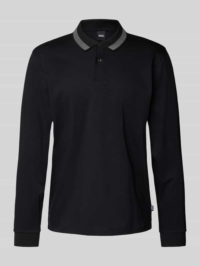 Boss Poloshirt met labeldetail, model 'Pleins'