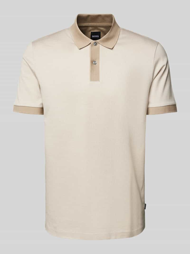 Boss Regular fit poloshirt met labeldetail, model 'Parlay'