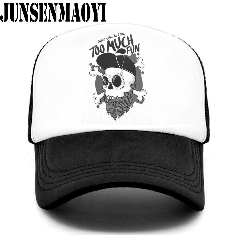 91530112MAC1H7JY0E Volwassen Kinderen Kid Hiphop Trucker Cap Jeugd Grappig Skelet RUDE Cap Hip Hop Hiphop Straat Cultuur Cap Cool Schedels Zomer Mesh Cap Adult 55to58cm Head