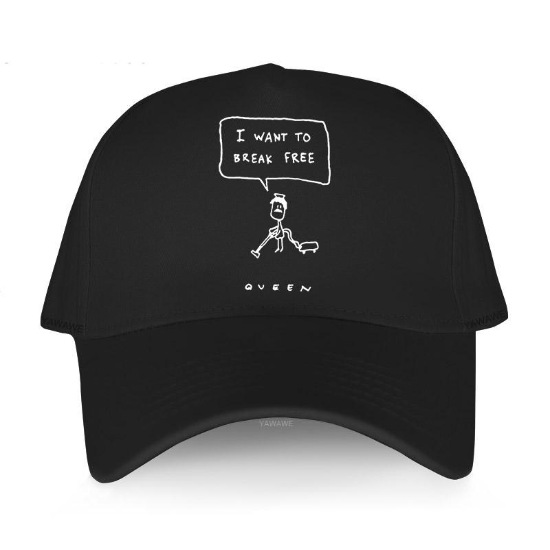 91530112MAC1H7JY0E Nieuwste merk populaire hoed heren golf katoen Ademende caps Queen I Want To Break Free Hip Hop Baseball Cap dames zomerhoeden Adjustable