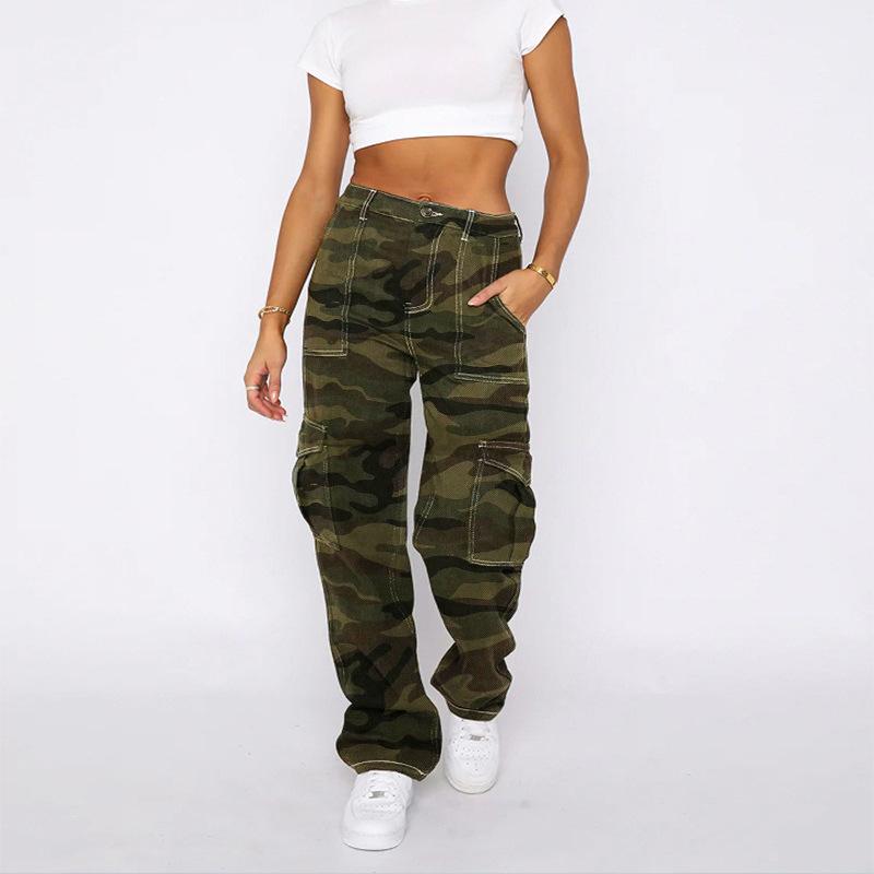 Omena Hiphop streetstyle jeans met wijde pijpen S camouflage