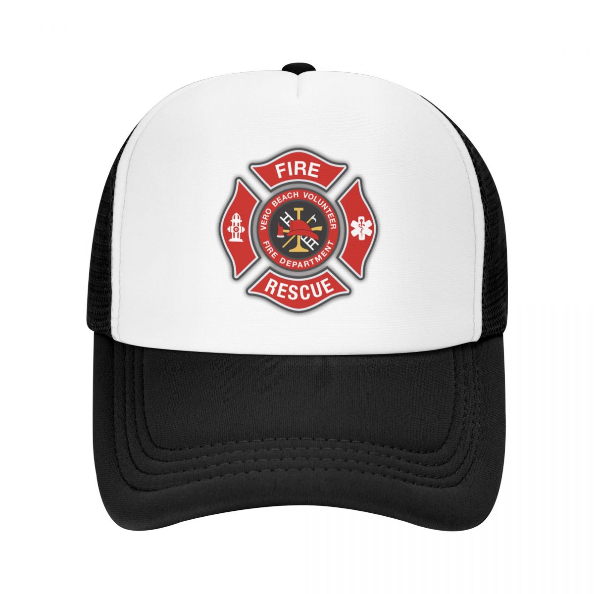 91530102MAC1PG27XM Mode Unisex Fire Rescue Brandweerman Trucker Hoed Volwassen Verstelbare Baseball Cap Unisex WoUnisex Outdoor Snapback Caps Trucker Hat