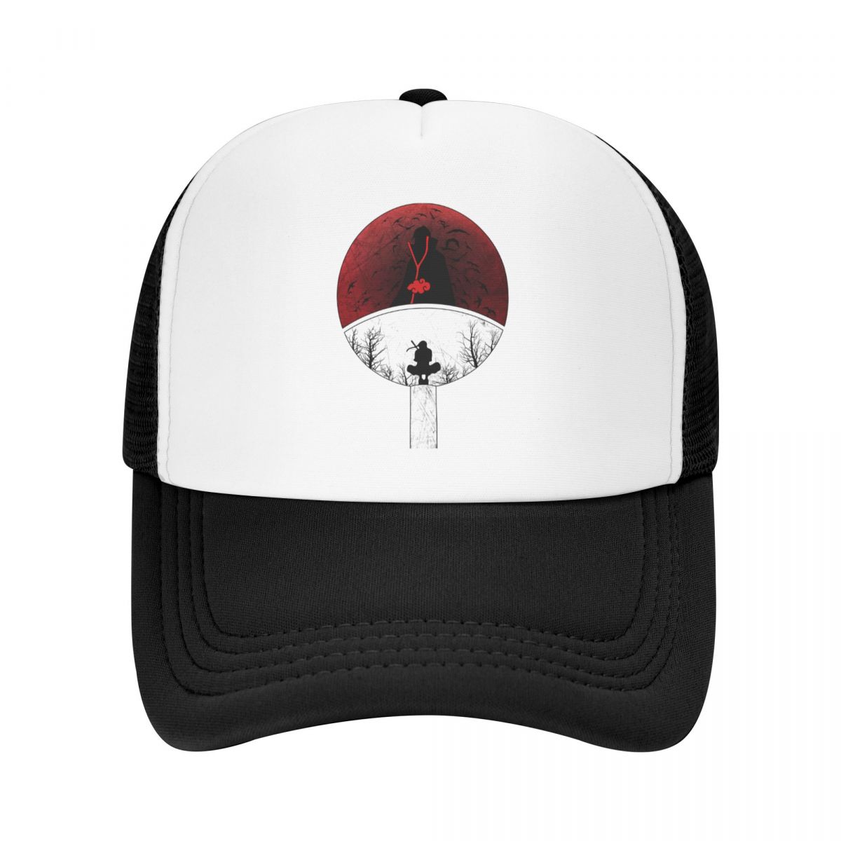 91530102MAC1PG27XM Mode Itachi Uchiha Logo Trucker Hat Unisex WoUnisex Op maat verstelbare Unisex Baseball Cap Hip Hop Snapback Caps Trucker Hat