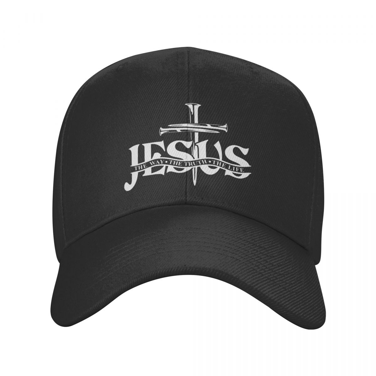 91460000MAC0FHAR19 Jezus De Weg De Waarheid Het Leven Baseball Cap Religie Kruis Christelijk Geloof Verstelbare Papa Hoed Zonbescherming Snapback Caps Adjustable Cap