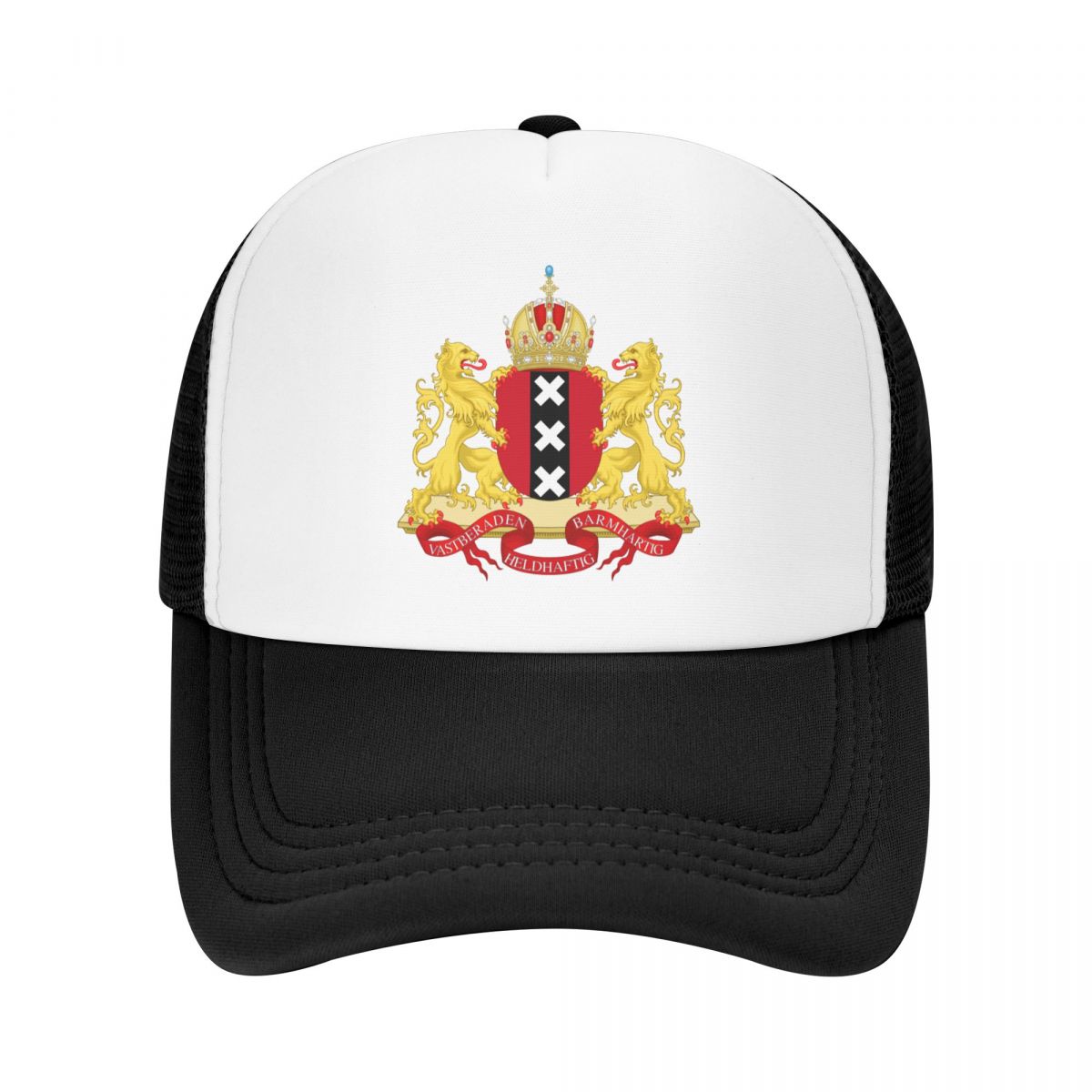 91460000MAC0FHAR19 Klassieke unisex wapenschild van Amsterdam Trucker Hat volwassen Nederland Nederlandse trots verstelbare baseball cap outdoor snapback hoeden Trucker Hat