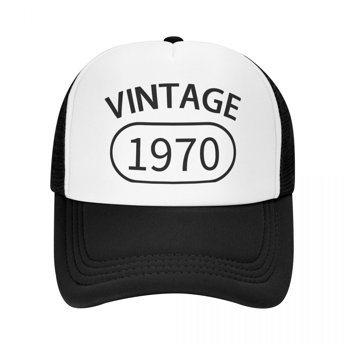 91460000MAC0FHAR19 Mode Verjaardagscadeaus Vintage 1970 Trucker Hat Gepersonaliseerde Verstelbare Volwassen Aangepaste Jaren Baseball Cap Outdoor Snapback Caps Trucker Hat