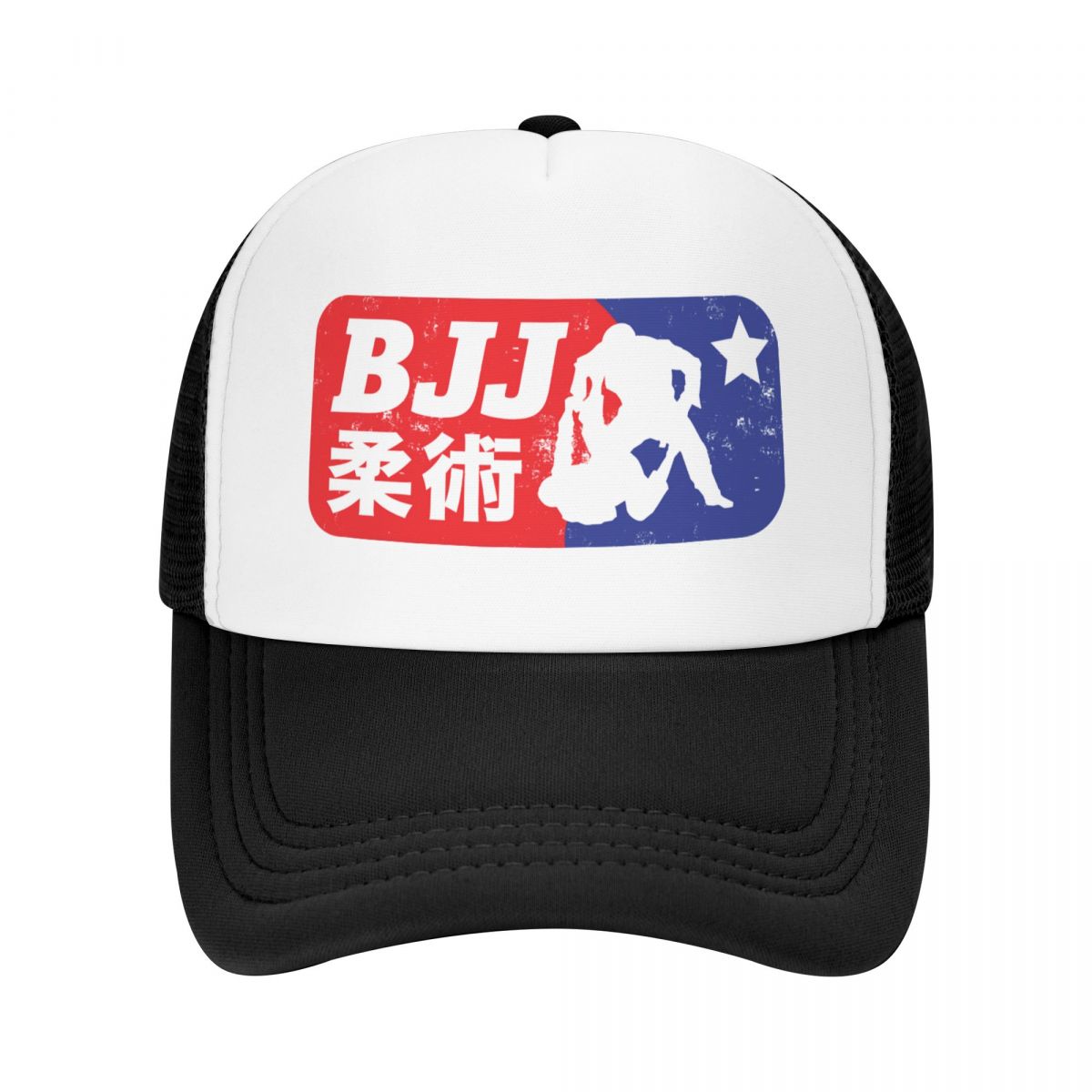 91460000MAC0FHAR19 Punk Unisex Retro BJJ Braziliaanse Jiu Jitsu Trucker Hoed Volwassen Verstelbare Baseball Cap WoUnisex Unisex Zonbescherming Snapback Caps Trucker Hat