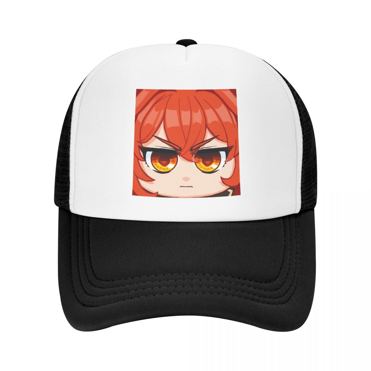 91460000MAC0FHAR19 Gepersonaliseerde Diluc Genshin Impact Baseball Cap voor Unisex WoUnisex Verstelbare Anime Game Trucker Hat Outdoor Snapback Caps Zomerhoeden Trucker Hat