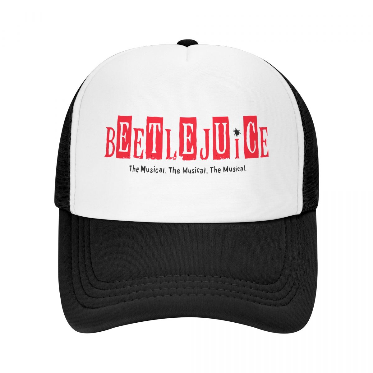 91460000MAC0FHAR19 Mode Beetlejuice De Muzikale Trucker Hoed Verstelbare Volwassen Tim Burton Horror Film Baseball Cap Zomer Hoeden Snapback Caps Trucker Hat