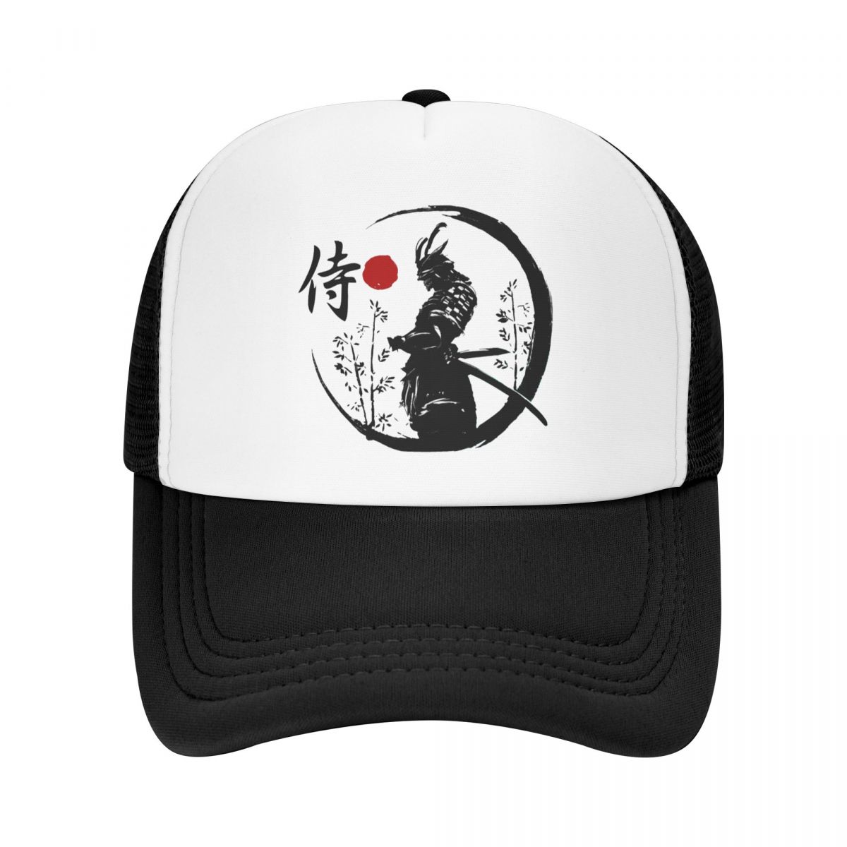 91460000MAC0FHAR19 Klassieke Unisex Japanse Samurai Warrior Trucker Hat Volwassen Katana Bushido Verstelbare Baseball Cap Unisex WoUnisex Sport Snapback Caps Trucker Hat