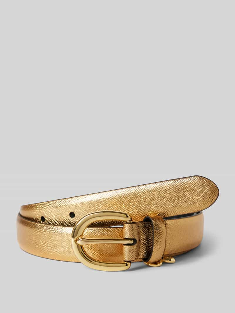 Lauren Ralph Lauren Leren riem met labelapplicatie, model 'CHARM'