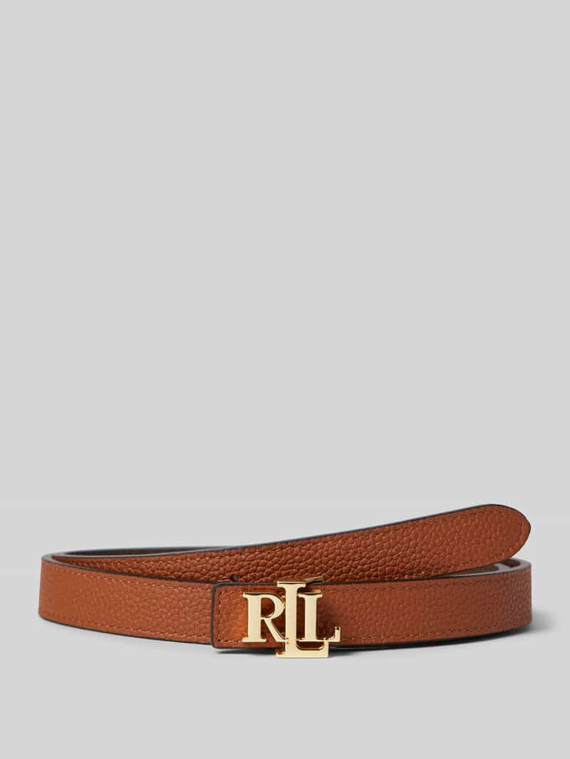 Lauren Ralph Lauren Leren riem met labelapplicatie