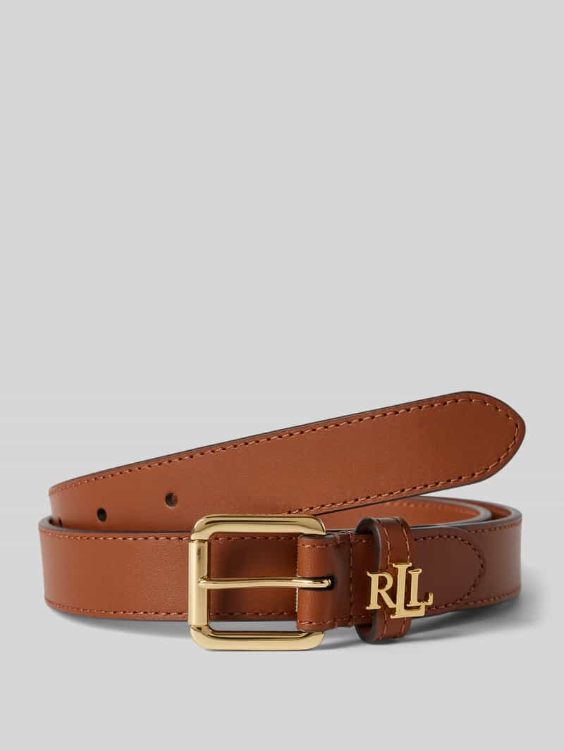 Lauren Ralph Lauren Smalle leren riem met logolus