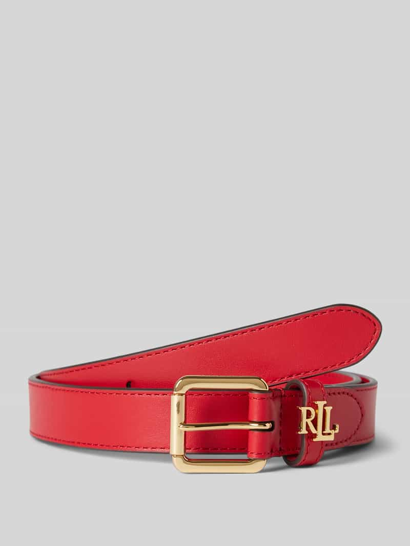 Lauren Ralph Lauren Smalle leren riem met logolus