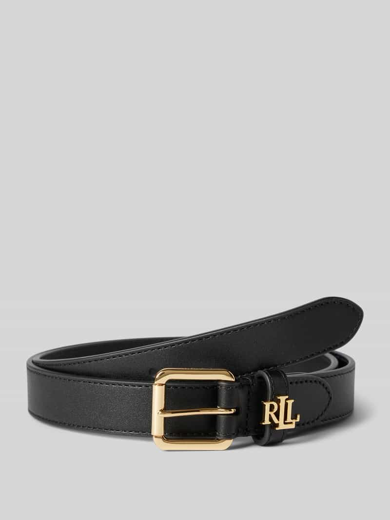 Lauren Ralph Lauren Smalle leren riem met logolus