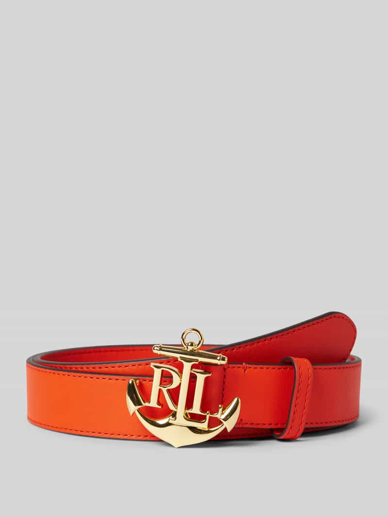 Lauren Ralph Lauren Leren riem met pinsluiting, model '3D ANCHOR'