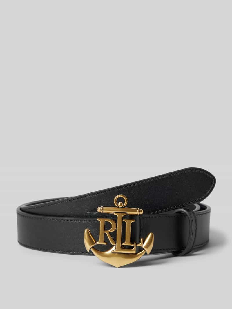 Lauren Ralph Lauren Leren riem met pinsluiting, model '3D ANCHOR'