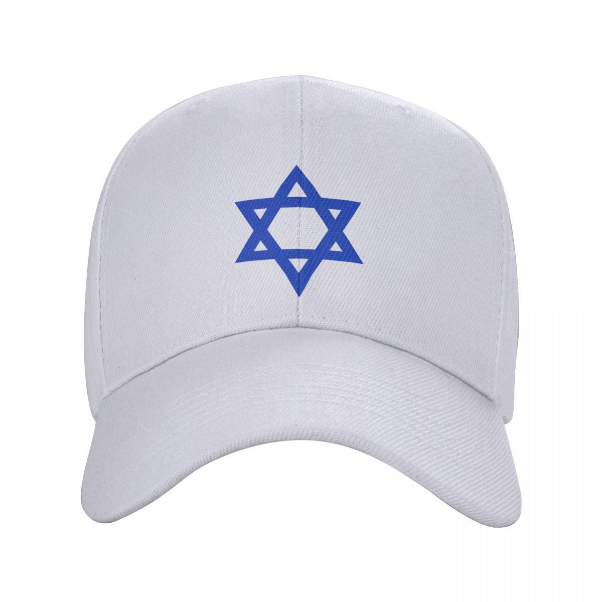 91460000MABYK9JE7A Punk Unisex Davidster Israël Vlag Baseball Cap Volwassen Israëlische Trots Verstelbare Vader Hoed Vrouwen Unisex Hip Hop Snapback Caps Adjustable Cap