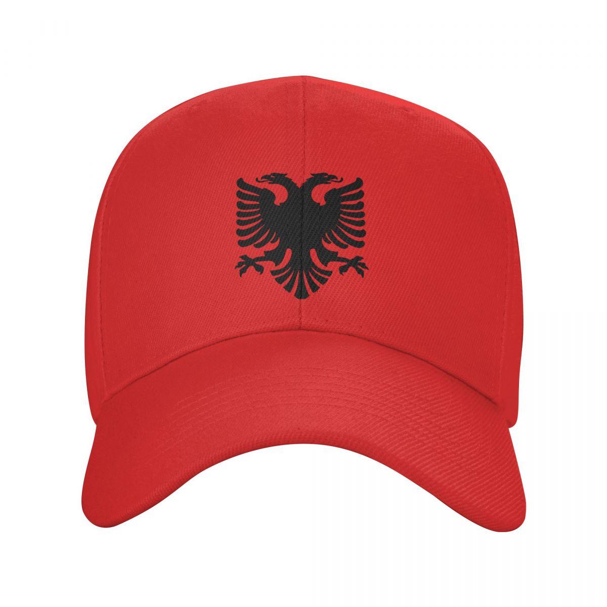 91460000MABYK9JE7A Vlag van Albanië Eagle Baseball Cap Dames Unisex Ademend Albanese trots Papa Hoed Sportzonhoeden Adjustable Cap