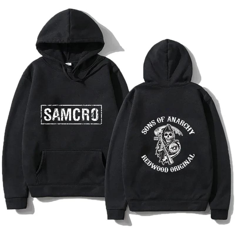 ETST 011 SoA-Sons of Anarchy SAMCRO Graphics Hoodie voor heren Streetwear Rock Punk Sweatshirts Man Harajuku Trend Vintage Oversized Hoodies S