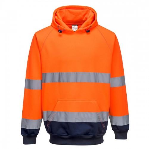 Portwest Heren Contrast Hi-Vis Hoodie S Vloot/oranje