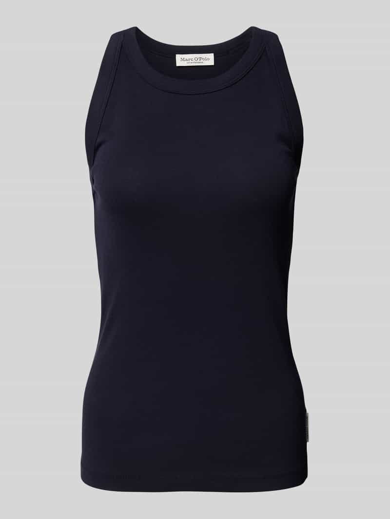 MARC O POLO Shaped fit tanktop van geribde jersey met ronde hals