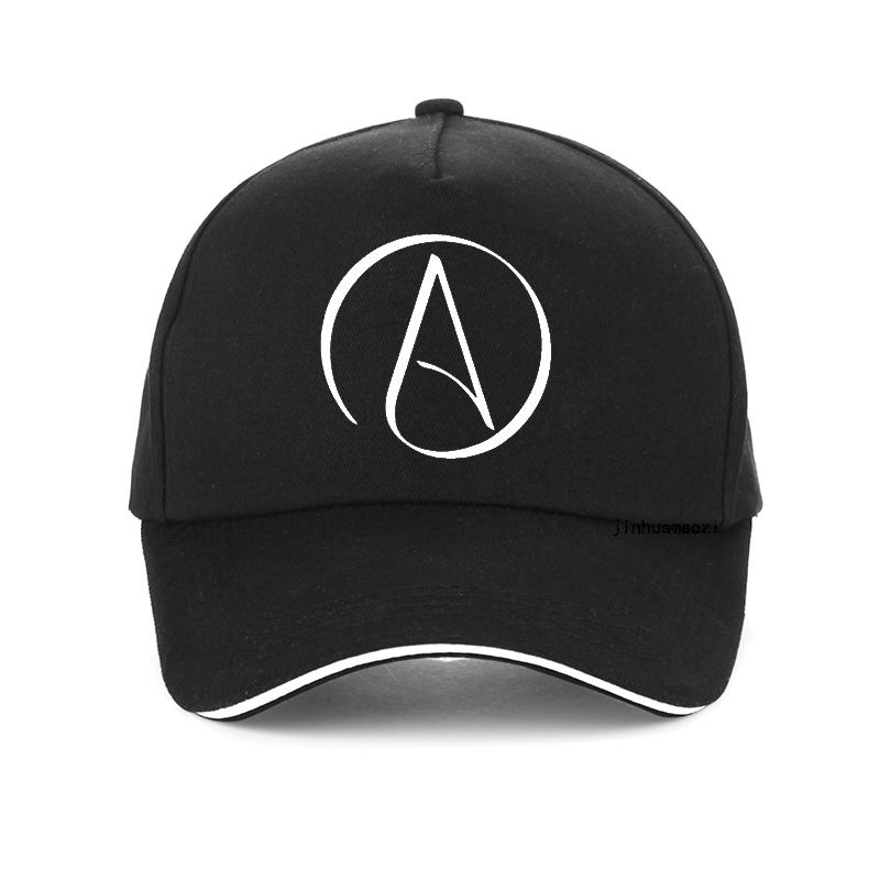 91440118MAC4M03W3Q Atheïst Atheïsme symbool print baseball cap zomer unisex zonnehoed mode verstelbare unisex atheïsme geen religie hoeden bot