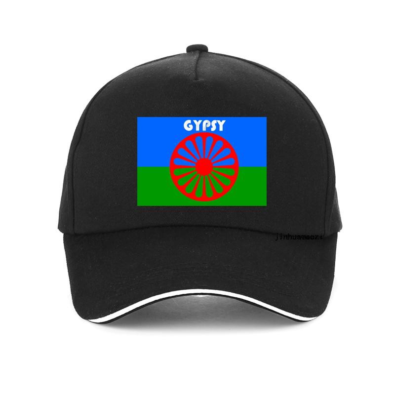 91440118MAC534JW32 Gypsy Romani Peoples Flag Nationale Grafische Print Unisex dameshoed Outdoor vizier Ademende Baseball Cap Gypsy Flag hoeden Adjustable