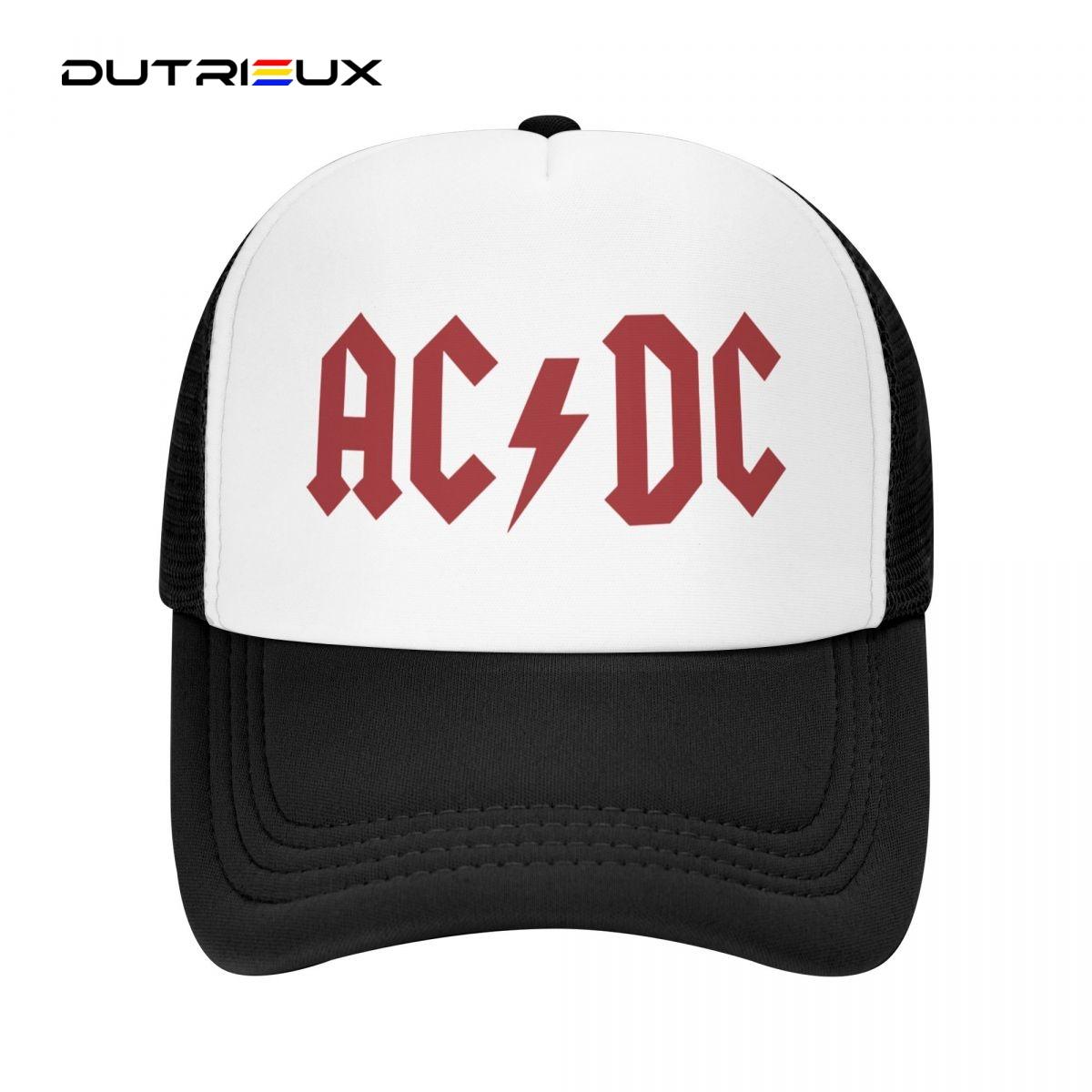 91510108MAC0Q8XL4Q AC-DC Baseball Caps Unisex Snapback Hoeden liefhebbers Trucker Caps Dames Ademend Mesh Vizierbeenderen Adjustable