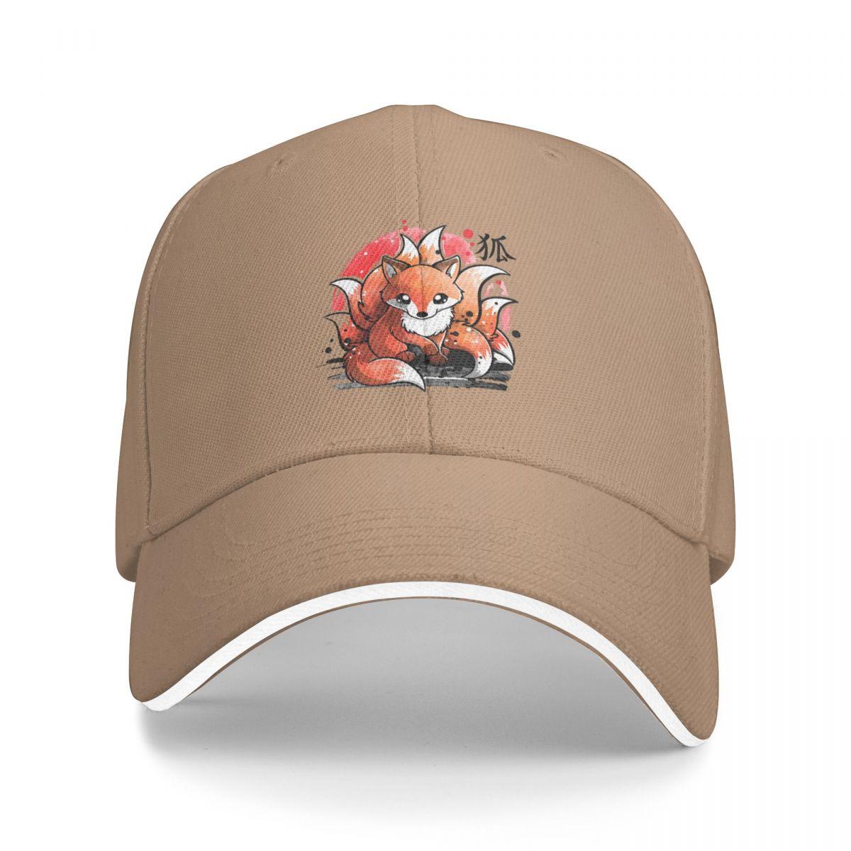 91510108MAC0Q8XL4Q Negen Tailed Fox Baseball Caps Snapback Unisex Vrouwen Hoeden Outdoor Verstelbare Casual Cap Baseball Hoed Polychromatisch Aanpasbaar As shown