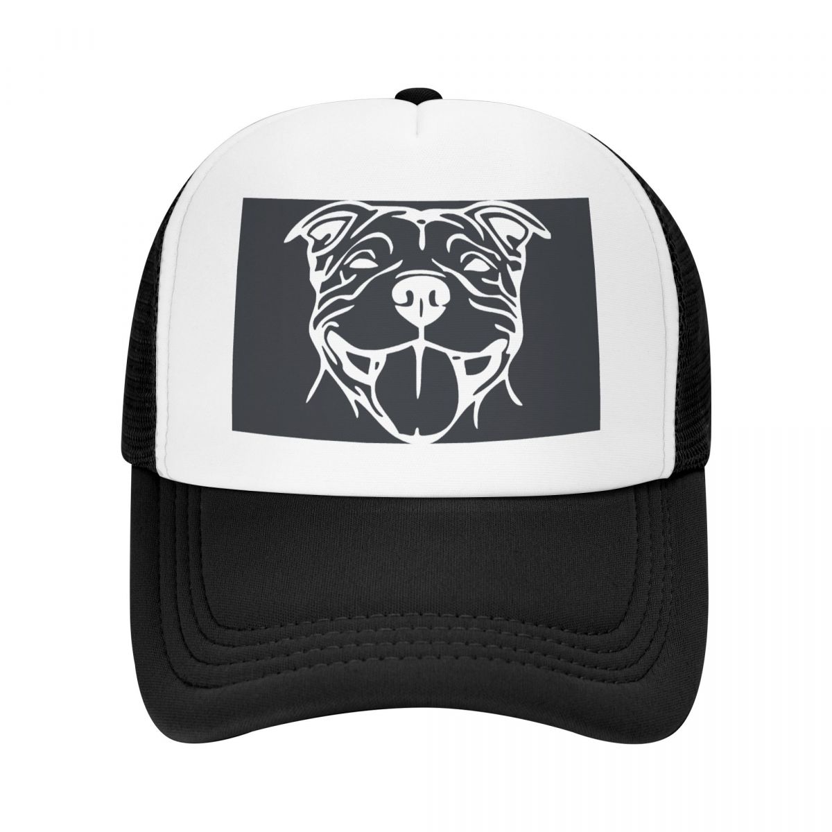 91140106MA0LTHB19W Staffy Staffordshire Bull Terrier Staffie Hond Baseball Cap Zomer Ademend Mesh Hoed Sport Zonbescherming Schild Unisex Mesh Cap Adjustable