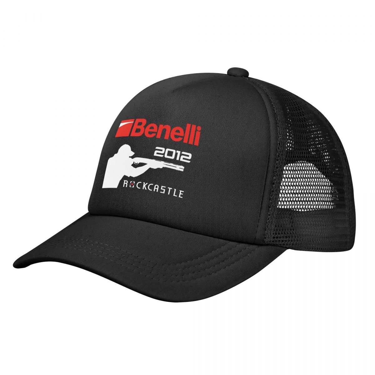 91140106MA0LTHB19W Team Benelli Shotguns Stretchy Trucker Hat Mesh Baseball Cap Verstelbare Snapback Sluiting Hoeden voor Unisex Vrouwen Comfortabel Adjustable