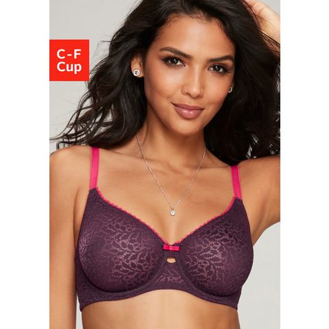 Nuance Minimizer-bh met beugel van licht transparante kant, lingerie