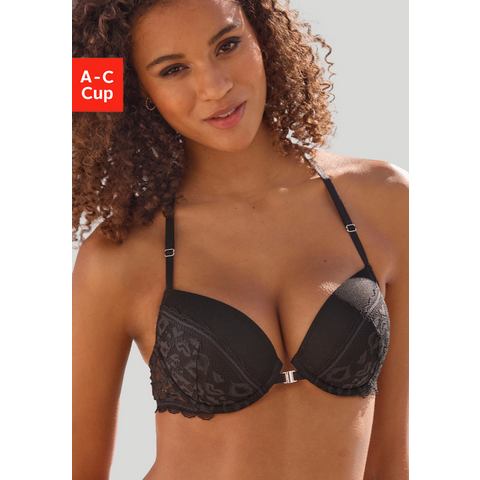 Vivance Push-up-bh met kant in kussende mond-look met halternek bandjes, lingerie