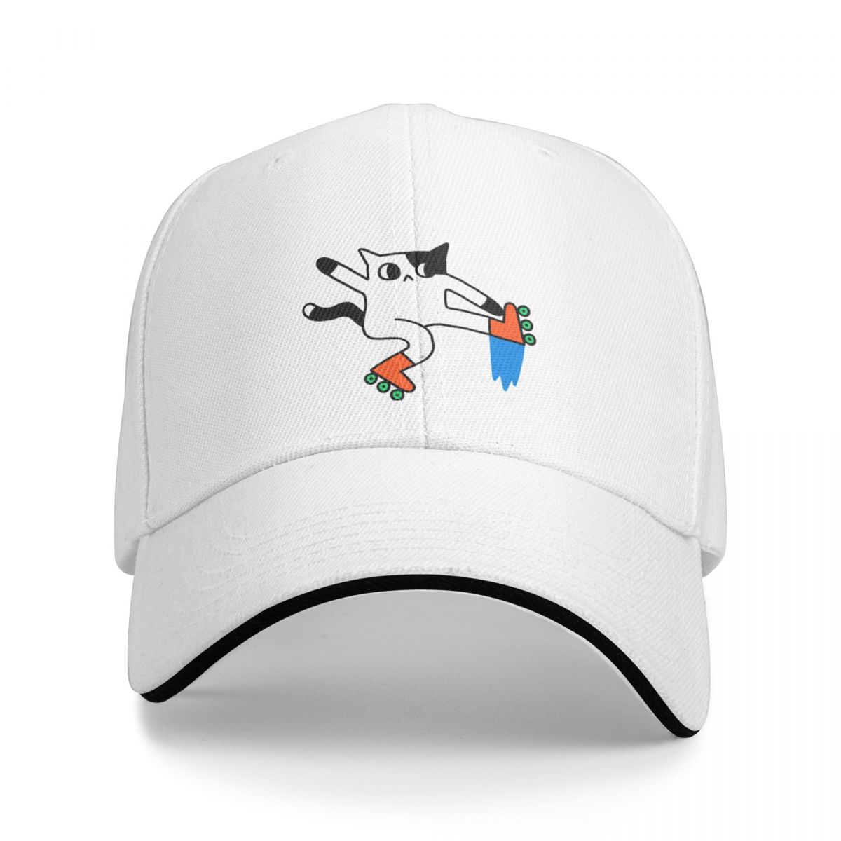 91440605MAC58Q307J Skate Cat Baseball Cap papa hoed Designer Hoed Streetwear Custom Cap Elegante dameshoeden Unisex's