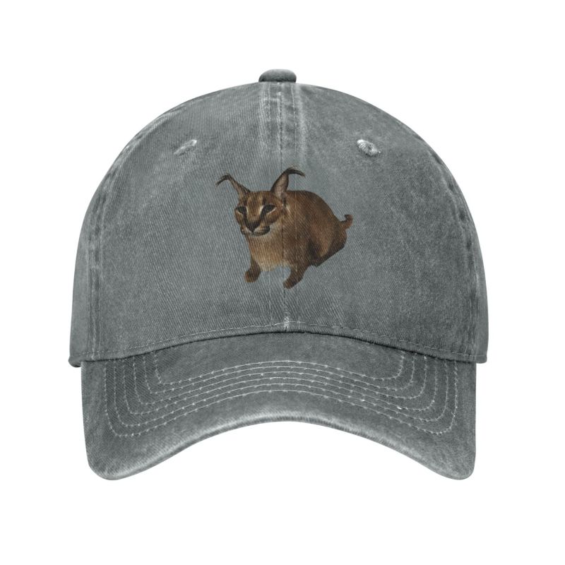 91610103MAC303Y57G Punk Unisex Katoen Big Floppa Meme Baseball Cap Volwassen Grappige Caracal Kat Verstelbare Papa Hoed Unisex Vrouwen Outdoor Adult Baseball Cap