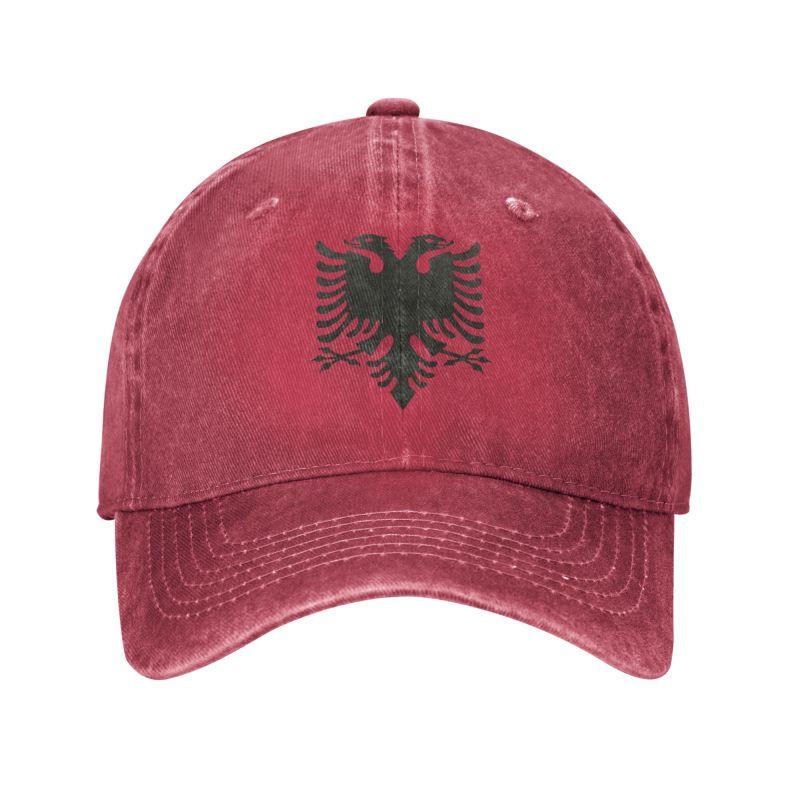 91610103MAC303Y57G Aangepaste katoenen Albanese Eagle Crest Baseball Cap voor Unisex Vrouwen Verstelbaar Trots op Albanië Dad Hat Streetwear Adult Baseball Cap